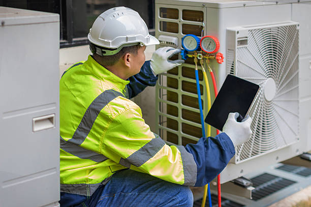 Professional Hvac technician working in Milan, MI